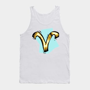 Aries Zodiac Symbol Tank Top